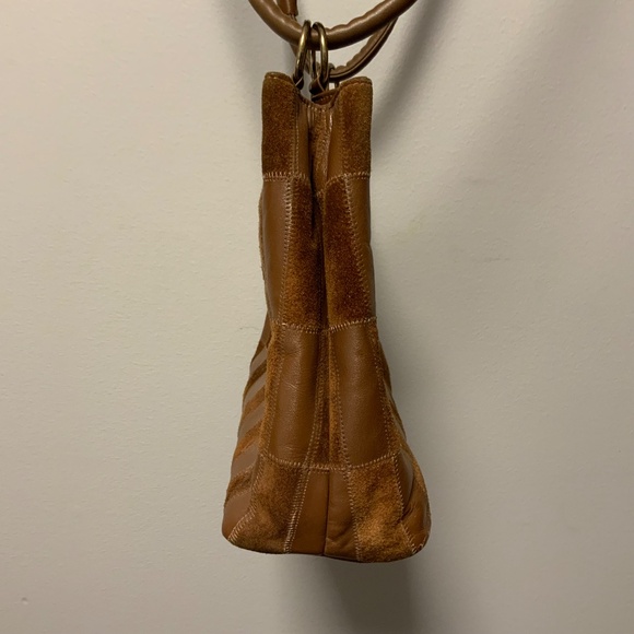 Vintage Judi Simon USA Leather & Suede Patchwork Handbag - Picture 11 of 16